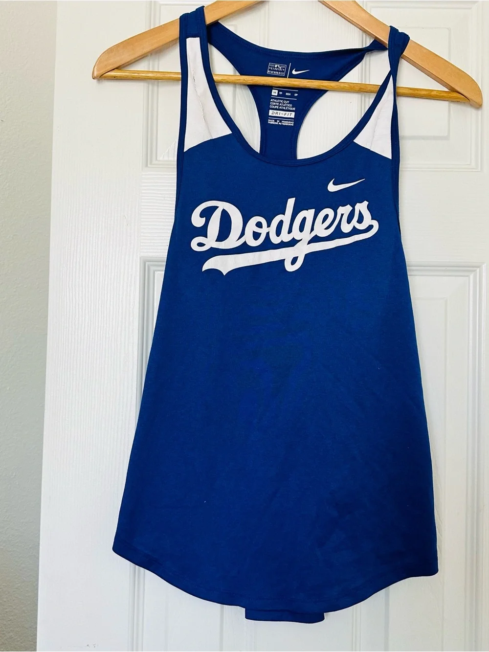 Nike Blue & White Dodgers Racerback TanksuzeXS